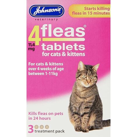 Johnsons 4fleas Kitten/Cat Tabs - 3pk - 516201