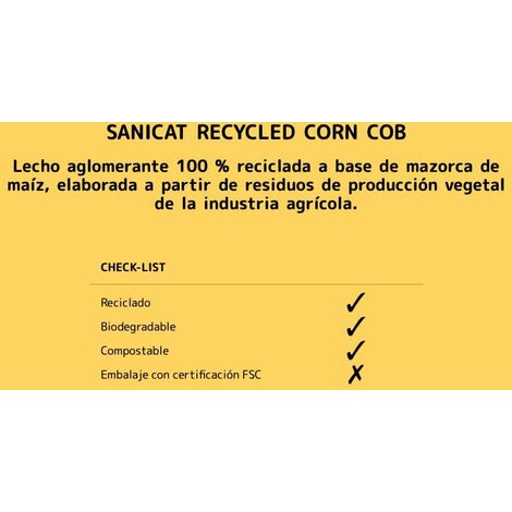 Sanicat Corn Cat Litter 6L - 262475