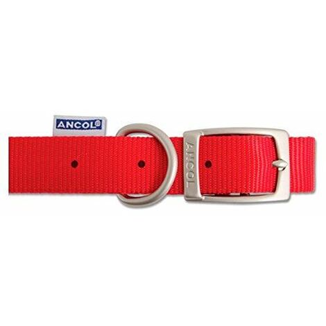 Ancol Nylon Dog Collar Red - 18 - 800164