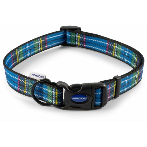 Ancol Adjustable Collar Tartan Blue - lge - 800699 (1/4)