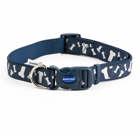 Ancol Paw & Bone Adjustable Collar Blue - 20-30 - 567352 (1/5)