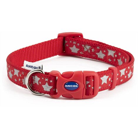 Ancol Paw & Bone Adjustable Collar Red - 45-70 - 567392 (1/2)