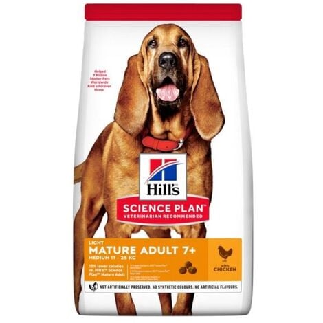 Hills Science Plan 7+ Dog Mature Light Med Dry Chicken 14kg - 262524