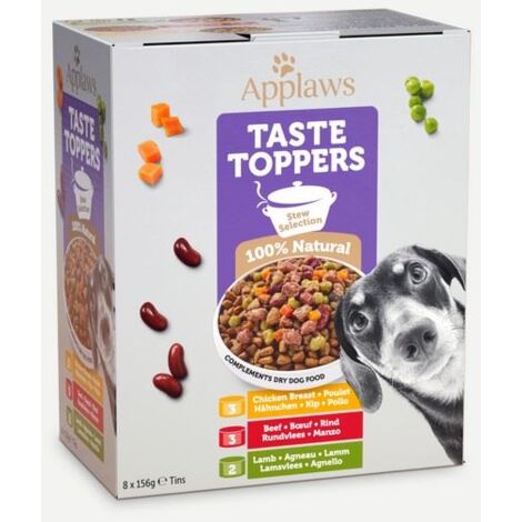 Applaws Taste Toppers Natural Wet Dog Food Stew Selection 8 x 156g Tins - 267124 (1/5)