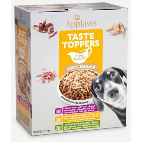 Applaws Taste Toppers Natural Wet Dog Food Gravy Selection 8 x 156g Tins - 267123 (1/5)