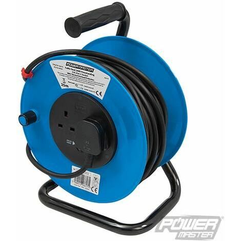 Waterproof Extension Lead 20m Cable Reel Outdoor Garden 2 Socket Gang 240V  13A