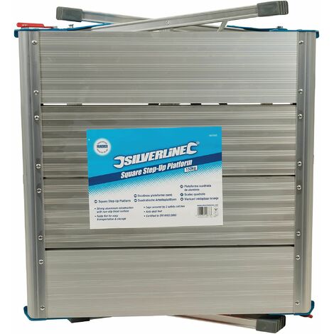 Opvouwbaar Platform Escabeau Et Marchepied Silverline Escabeau Plateforme Carré 150 Kg Silverline 600905 Vierkant Step-up Platform 150 Kg 2