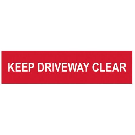 Scan 5252 Keep Driveway Clear - PVC 200 x 50mm SCA5252 (1/3)