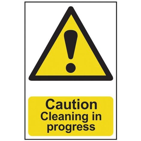 Caution Cleaning In Progress - PVC 200 x 300mm SCA1114 (1/3)