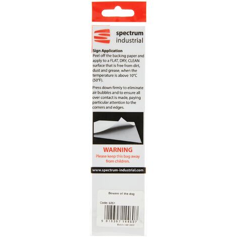 Scan 5251 Segnale Di Sicurezza 'Attenti Al Cane': Adesivo PVC 200x50 Mm Per Uso Interno
