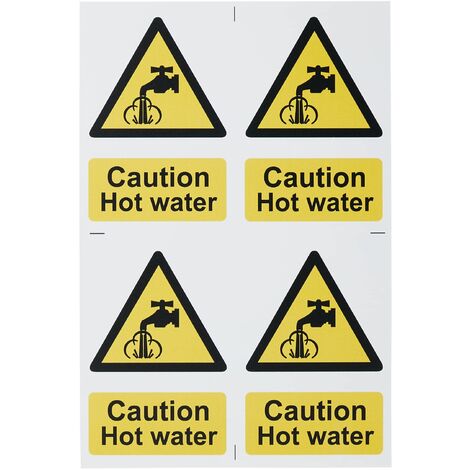Caution Hot Water - PVC 200 x 300mm SCA1309 (1/3)