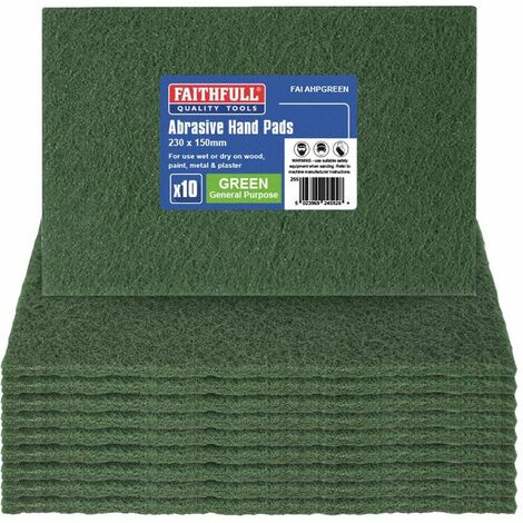 Hand Pad Green General Purpose 230 x 150mm (10) FAIAHPGREEN