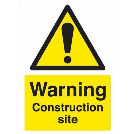 Warning Construction Site - PVC 200 x 300mm SCA0958 (1/3)