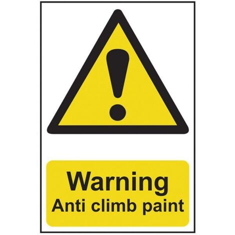 Warning Anti Climb Paint - PVC 200 x 300mm SCA1113 (1/3)