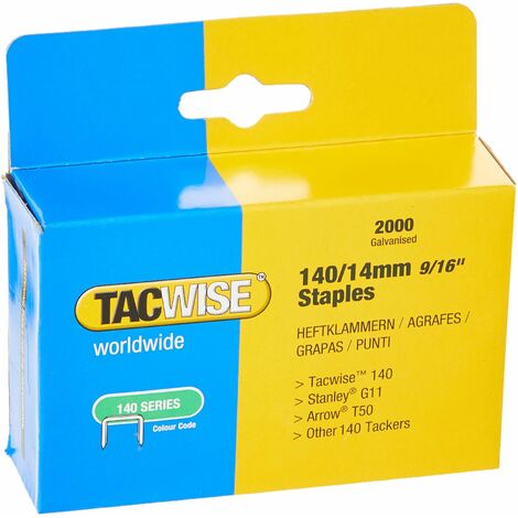 140 Heavy-Duty Staples 14mm (Type T50 G) Pack 2000 TAC0349 (1/3)
