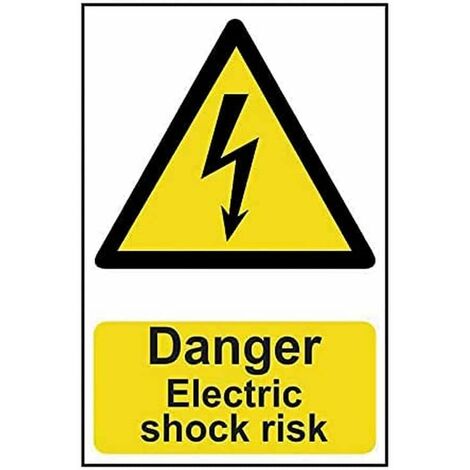 Danger Electric Shock Risk - PVC 200 x 300mm SCA0750 (1/2)