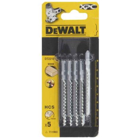 XPC HCS Wood Jigsaw Blades Pack of 5 T119BO DEWDT2216QZ