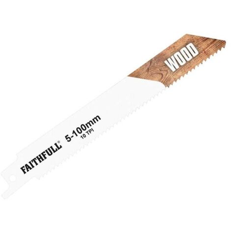 S811H Sabre Saw Blade Wood 150mm 10 TPI (Pack of 5) FAISBS811H