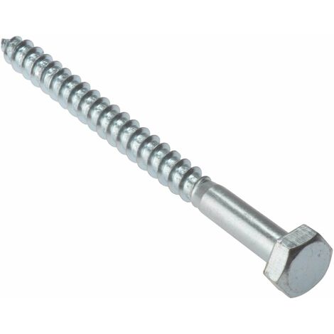 Coach Screw Hexagon Head Single Thread ZP M12 x 60mm Bag 5 FORCS1260M