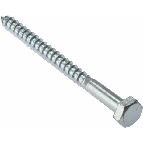 Coach Screw Hexagon Head Single Thread ZP M8 x 40mm Bag 10 FORCS840G