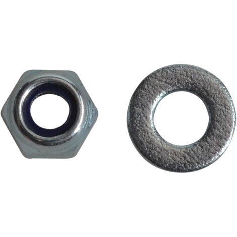 M16 / 16mm / 16MM HEX NYLOC NUTS ZNC PLATED - NYLON NSERT LOCKNG NUT