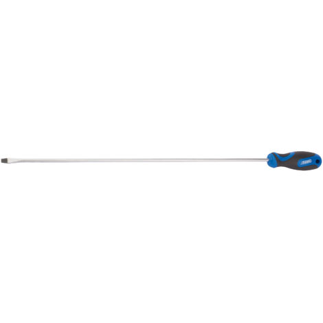 Draper – Plain slot screwdriver 6.0 x 450mm – Chrome vanadium steel blade – Soft grip handles for comfort – Ideal for vehicle radiator hose clips (1/5)