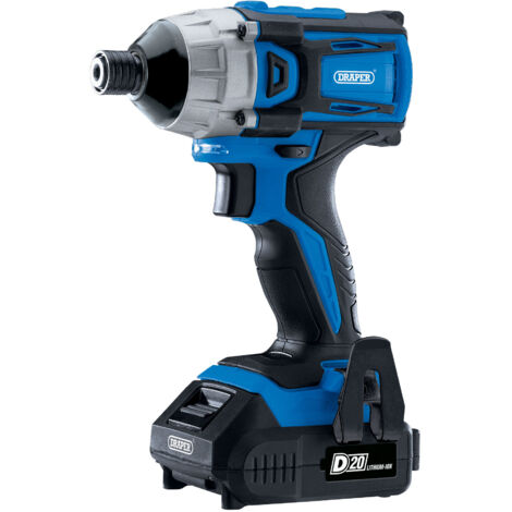 Draper D20 20V Brushless 1/4" Impact Driver with 2 x 2.0Ah Batteries and Charger (180Nm) (86958) (1/5)