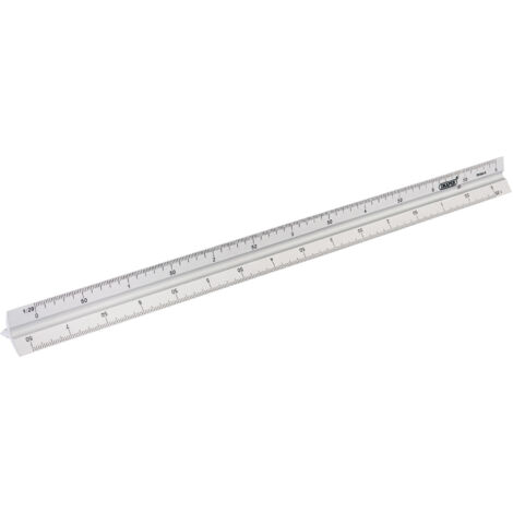 Draper Aluminium Triangle Scale Rule (300mm) (17686) (1/5)