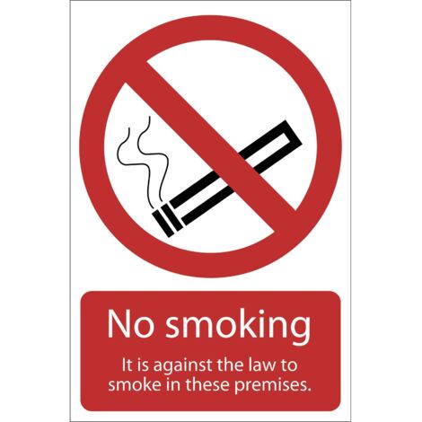 Draper 'Smoking Against The Law' Prohibition Sign (72167)