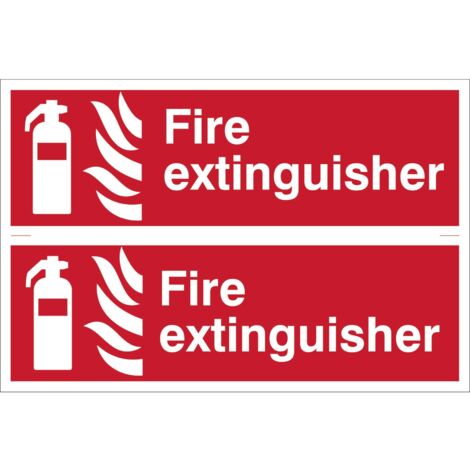 Draper 2 x 'Fire Extinguisher' Fire Equipment Sign (72444)