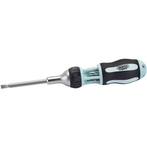 Draper Soft Grip 7 in 1 Ratcheting Screwdriver and Bit Set (83721) (1/5)