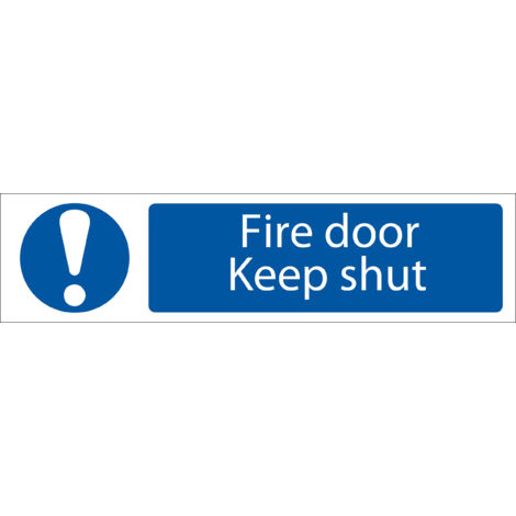Draper 'Fire Door Keep Shut' Mandatory Warning Sign (73104)