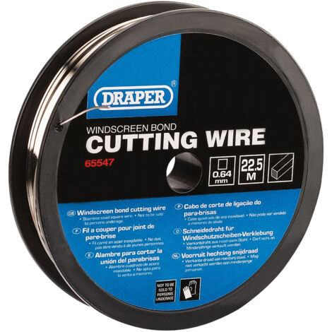 Draper 22.5M Stainless Steel Square Wire for Wire Feeder/Starter - 0.5/0.6mm (65547)