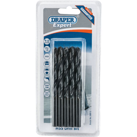 Draper Expert 9.0mm HSS Drills Card Of 10 (38815) (1/5)