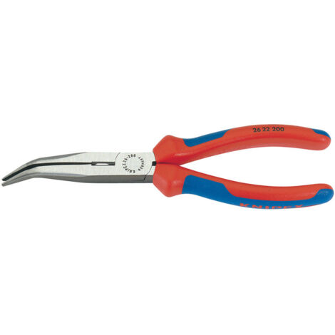 Knipex 200mm Angled Long Nose Pliers with Heavy Duty Handles (77004) (1/5)