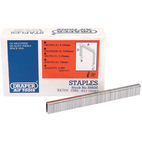 Draper 13mm Staples (5000) (59835) (1/5)