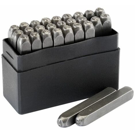 36pc Number Letter Stamp Punch Set for Imprinting Metal Leather