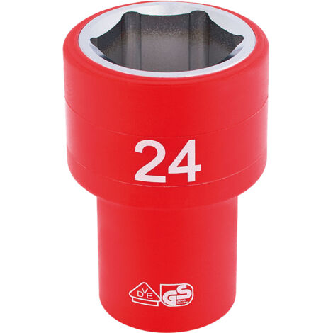 Draper 1/2 Sq. Dr. Fully Insulated VDE Socket (24mm) (31954) (1/5)