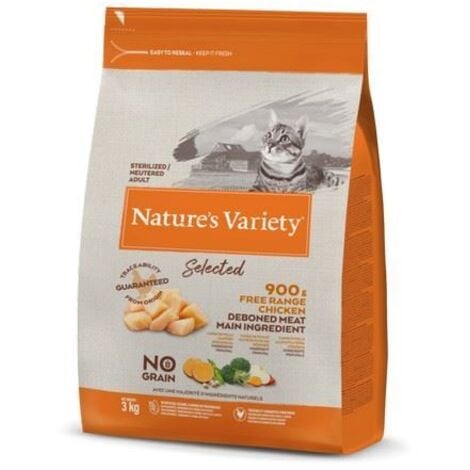 Natures Variety Selected Dry Adult Sterilized Cat Chicken 3kg - PK 1 - 265403