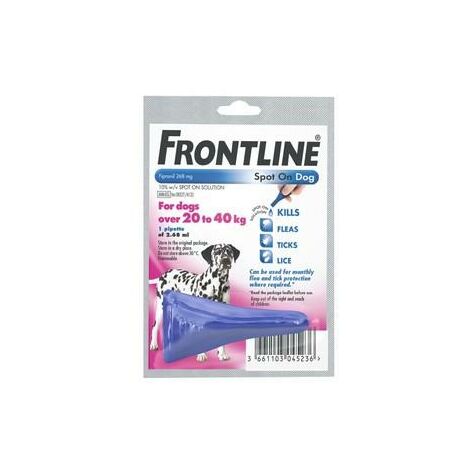 Frontline Spot On Large Dog 20-40kg (1Pipette) - 20168