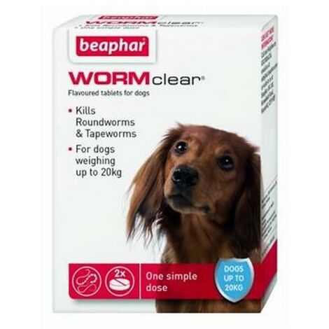 Beaphar WORMclear Dog for Dogs up to 20kg (2Tabs) - 219151 (1/2)