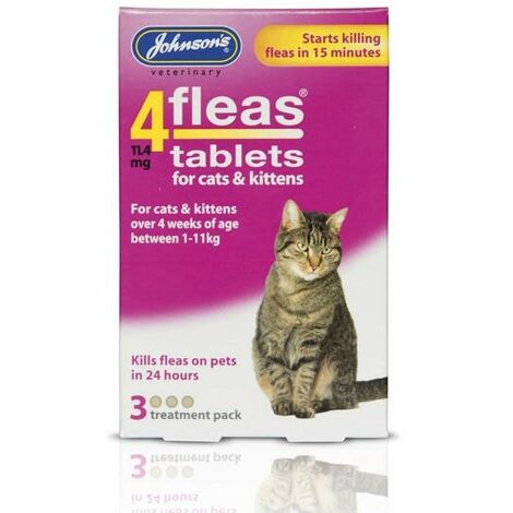 JVP 4 Fleas Cat Flea Tablets (3Tabs) PK6 - 2076