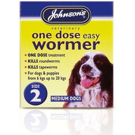 JVP One Dose Wormer for Medium Size Dog Size 2 PK6 - 20501