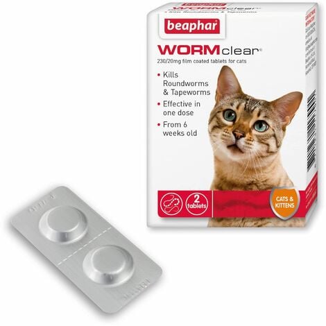 Beaphar WORMclear Cat for Cats up to 6kg (2Tabs) - 219141