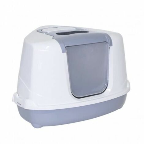 Corner Hooded Flip Loo Grey - 56cm - 352505