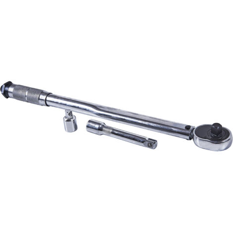 TORQUE WRENCH 3PC 1/2"" DRIVE CHROME STEEL RATCHET CASE 42-210NM HEAVY DUTY I8115