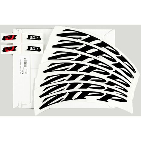 Zipp Decal Set 303 2014 Matte Black Logo (Complete for 1x Tubular or ...