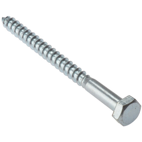 Coach Screw Hexagon Head Single Thread ZP M8 x 80mm Bag 10 FORCS880G