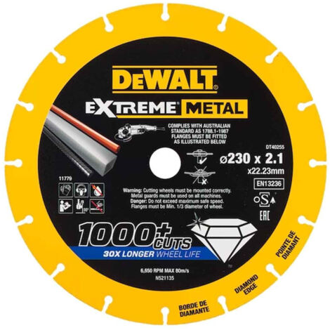 Dewalt DT40255 Extreme Diamond Disc - 230mm x 22.23mm x 1.5mm (1/5)