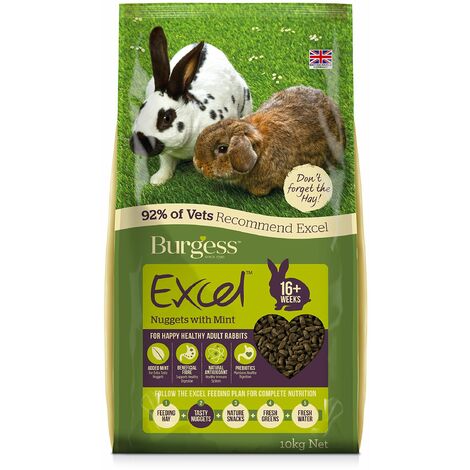 Burgess Excel Adult Rabbit Nuggets with Mint 10kg - 13850 (1/5)